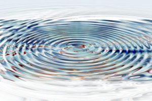 A textura da água sob a influência da vibração